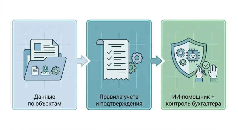 Схема внедрения ИИ в учет